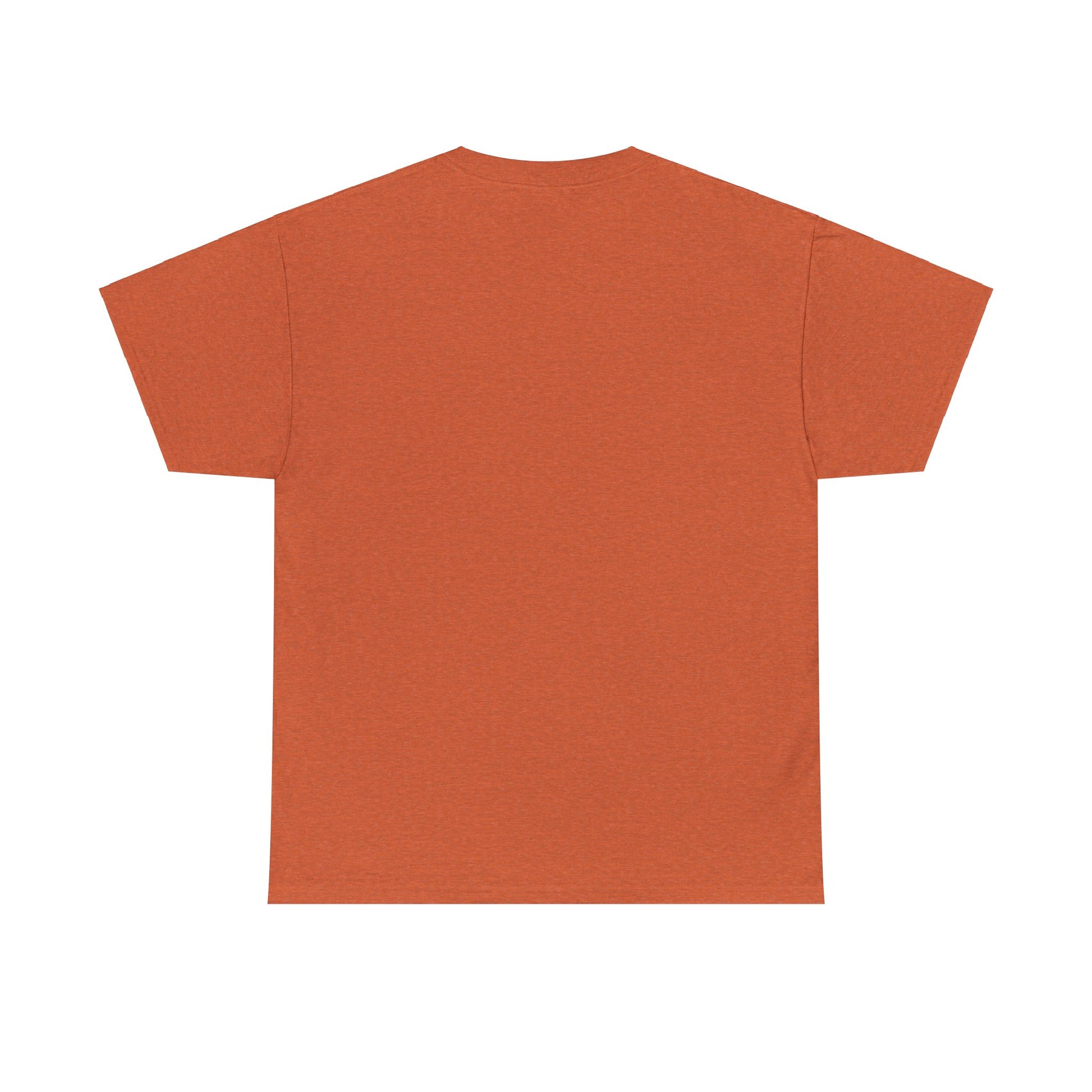 Back of Antique Orange Gildan 5000 T-shirt plain - no graphic