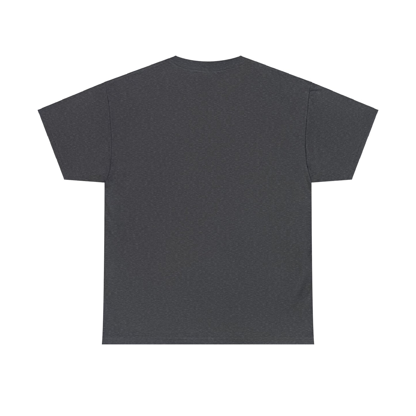 Back of Dark Heather T-shirt Plain - No Graphic