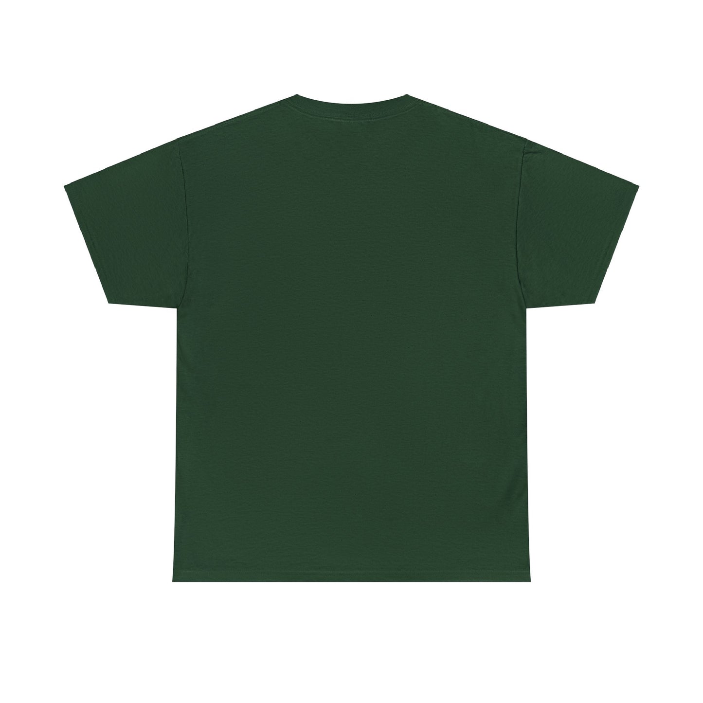 Back of Gildan 5000 Forest Green T-shirt plain - no graphic