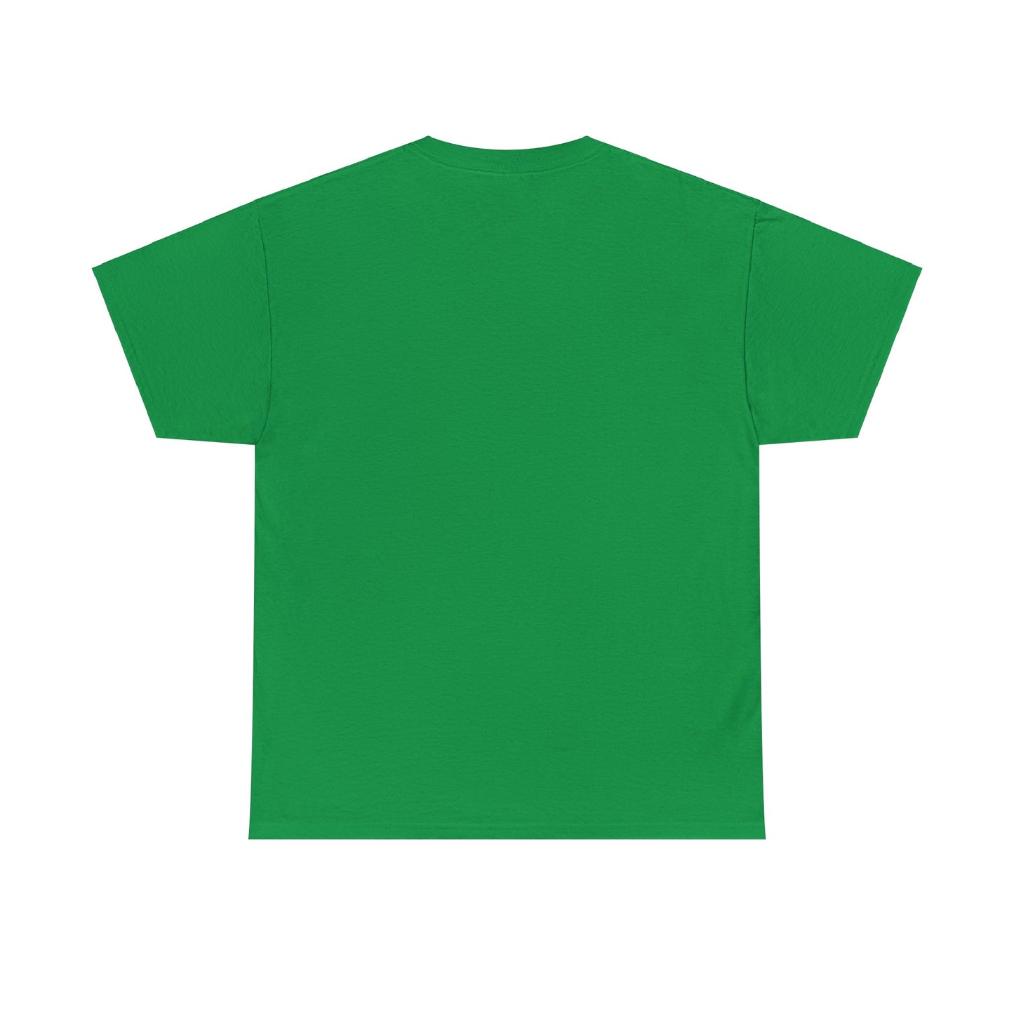 Back of Gildan 5000 Irish Green T-shirt back plain - no graphic