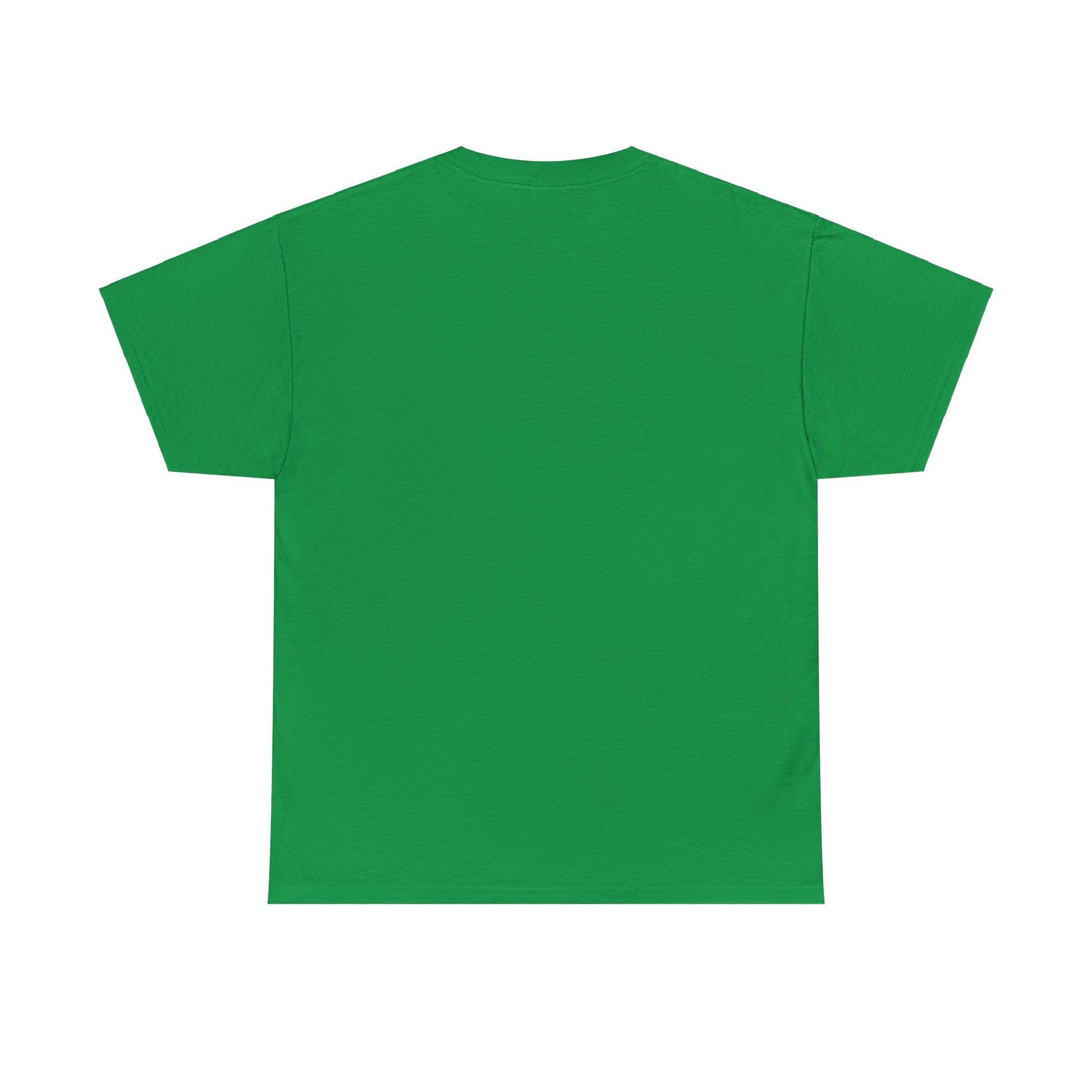 Back of Gildan 5000 Irish Green T-shirt back plain - no graphic