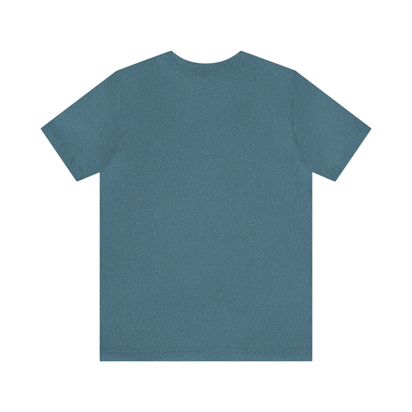 Back of Heather Deep Teal t-shirt - plain, no graphic