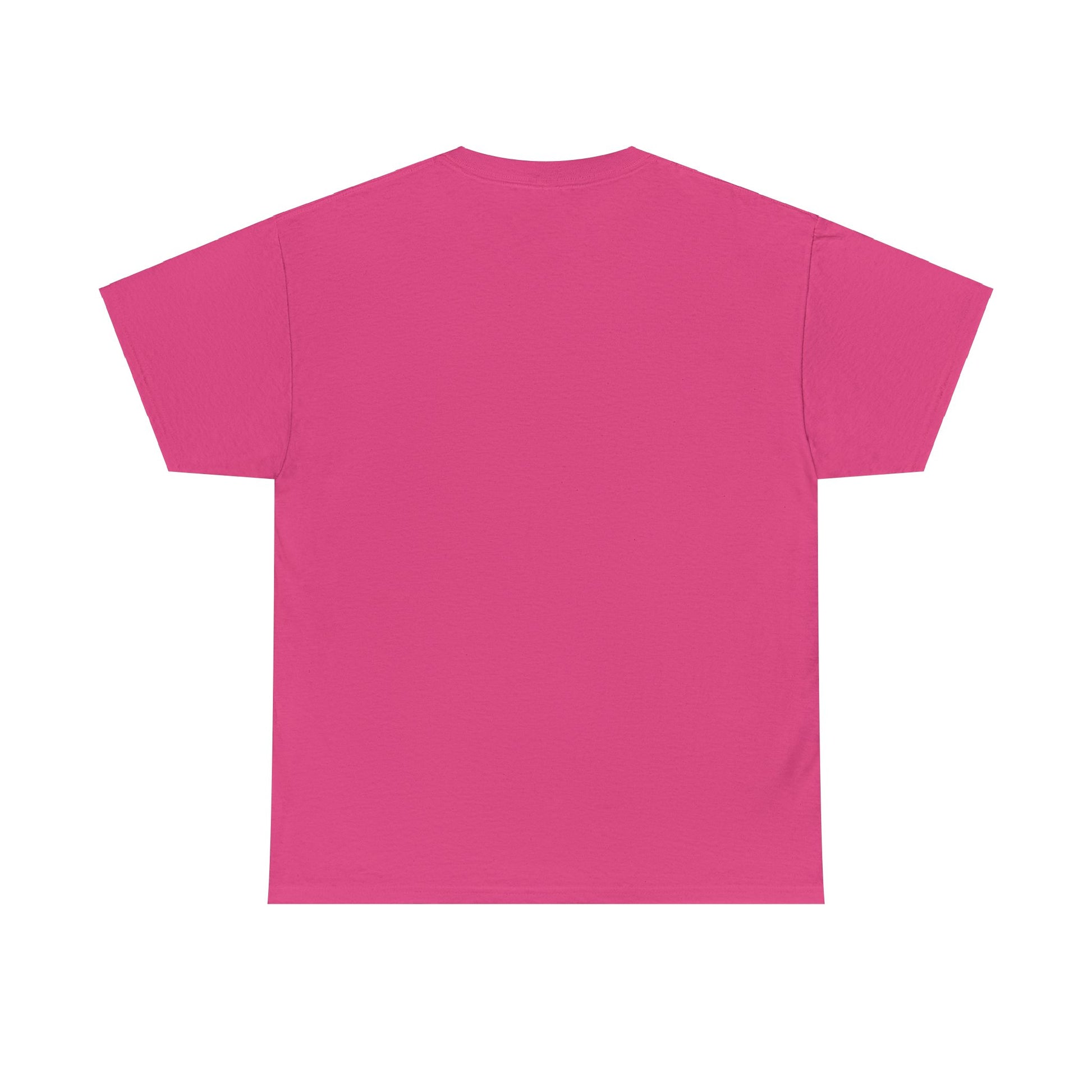 Back of Heliconia colored t-shirt - plain, no graphic