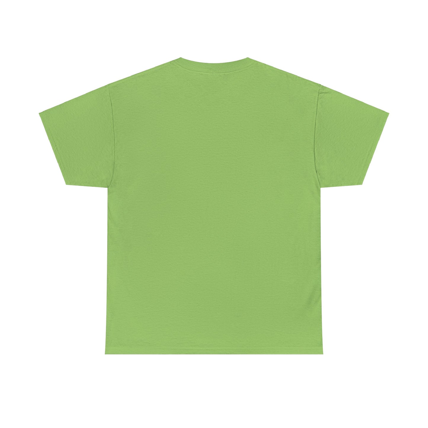 Back of lime color Gildan 5000 t-shirt plain - no graphic