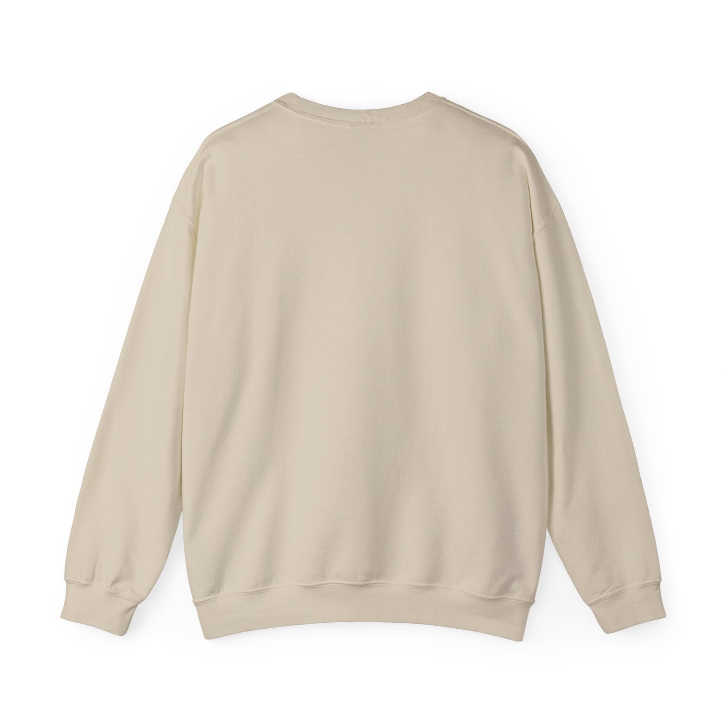 Back of Sand colored Crewneck Sweatshirt - plain, no graphic