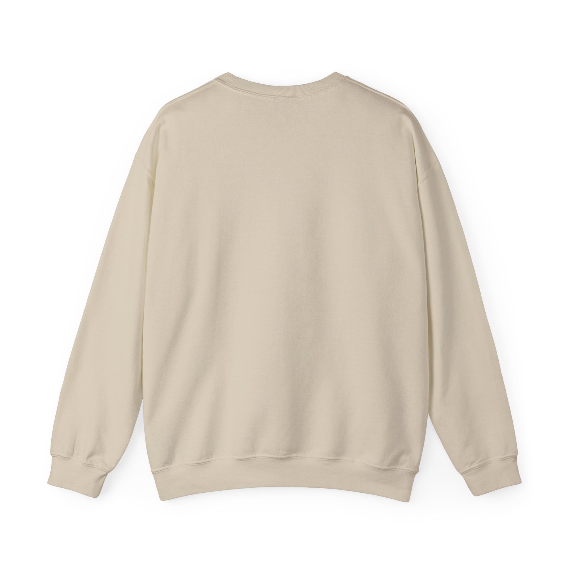 Back of Sand colored Crewneck Sweatshirt - plain, no graphic