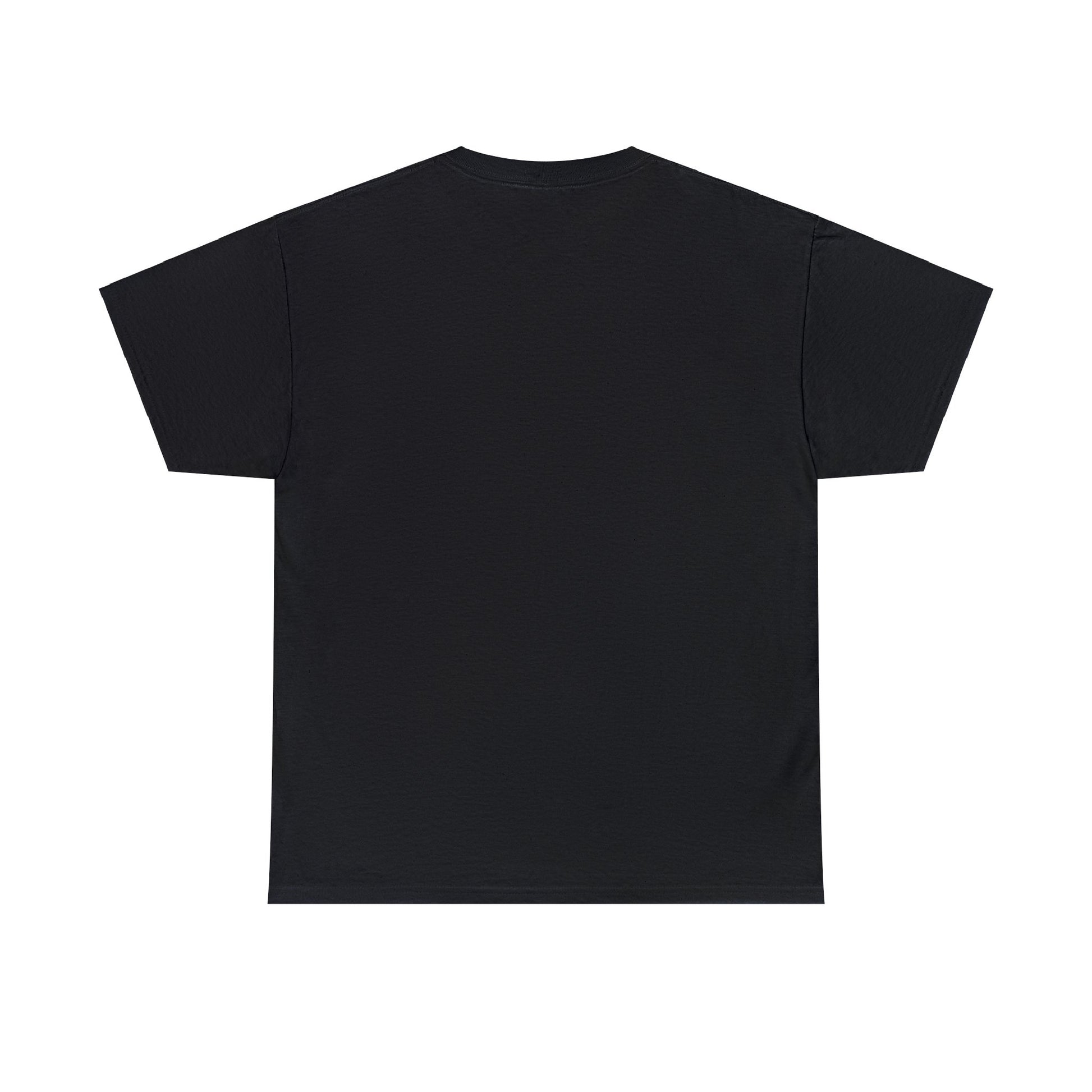 Back of black Gildan 5000 T-shirt plain - no graphic