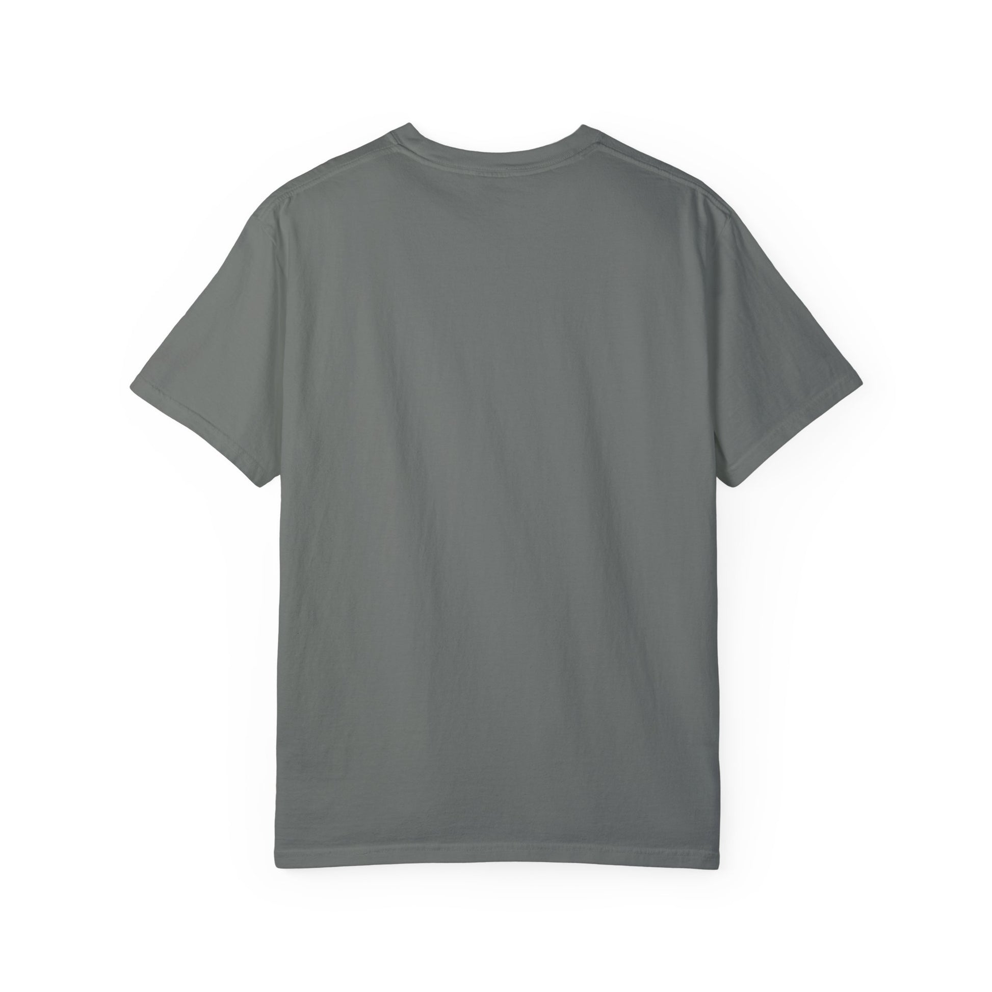 Back of grey t-shirt - plain, no graphic